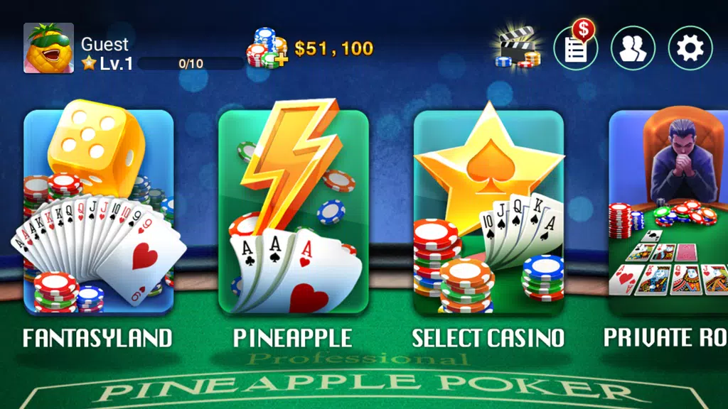 DH Pineapple Poker OFC Screenshot3