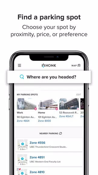 HonkMobile: Pay for Parking Screenshot1