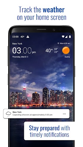 Transparent clock and weather Screenshot1