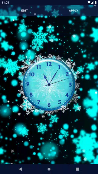 Frozen Winter Analog Clock Screenshot4