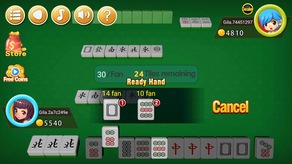 Mahjong 2P: Chinese Mahjong Screenshot3