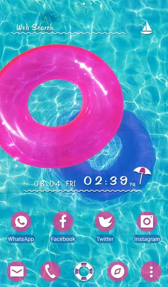 Pink Floaty Ring Theme Screenshot1