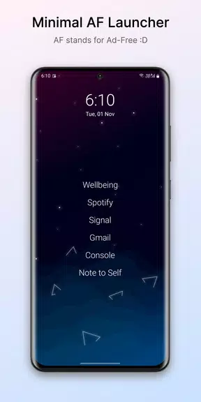 Olauncher. Minimal AF Launcher Screenshot1