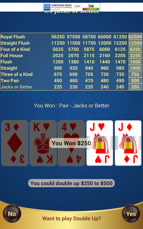 9/6 Jacks or Better Poker Screenshot2