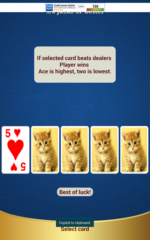 9/6 Jacks or Better Poker Screenshot3