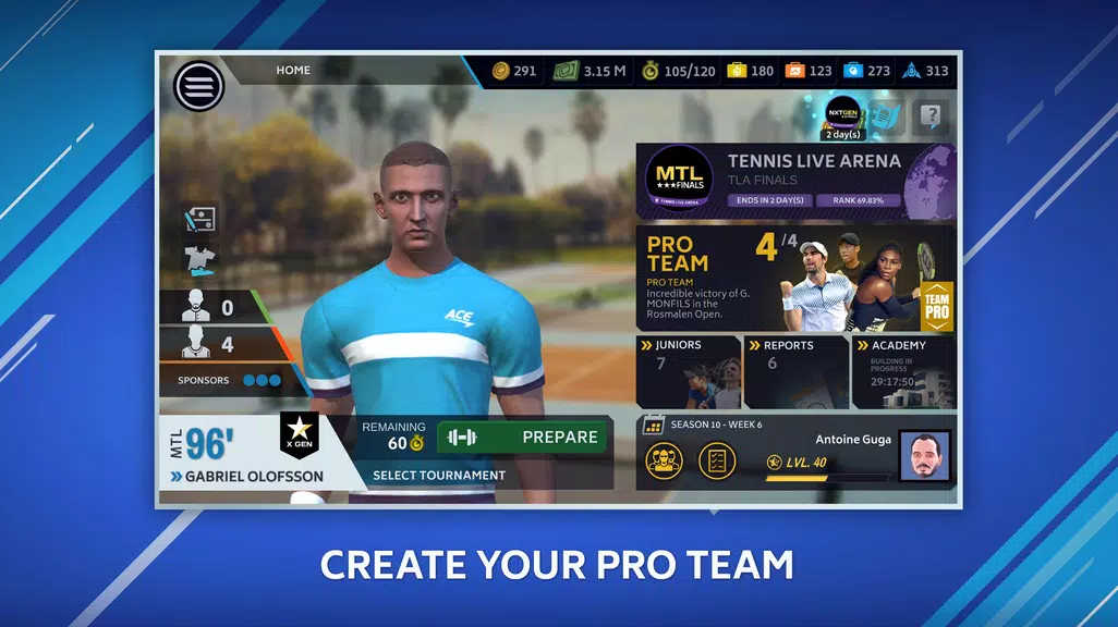 Tennis Manager Mobile Screenshot2