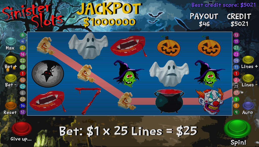 Sinister Slots Screenshot2