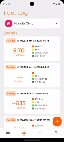 Fuel Log - Mileage And Service Screenshot2