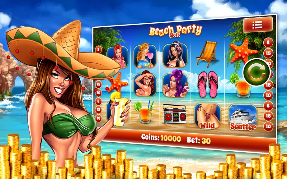 Beach Girls Slot Machine Pokie Screenshot1