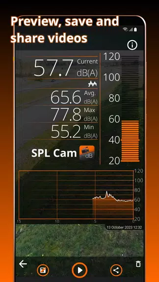 Video decibel meter - SPL CAM Screenshot3