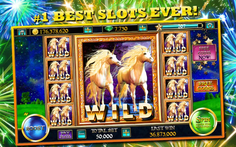 Slots™ Unicorn 7 Slot Machines Screenshot1