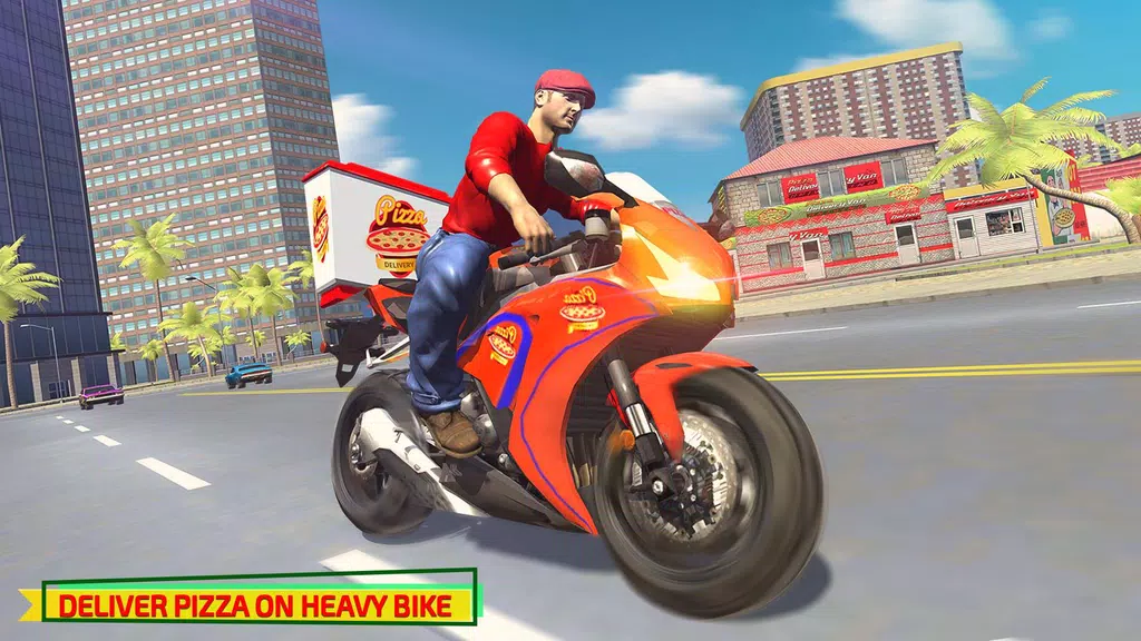 Hot Pizza Delivery Bike Boy Screenshot1