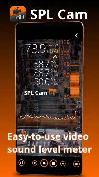 Video decibel meter - SPL CAM Screenshot1