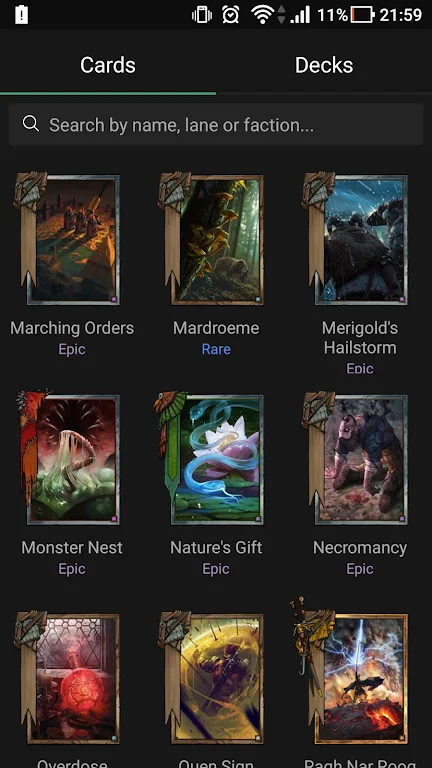 Gwent Card & Deck Helper Screenshot1