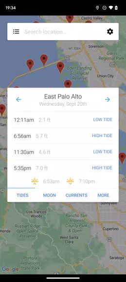 My Tide Times - Tables & Chart Screenshot2