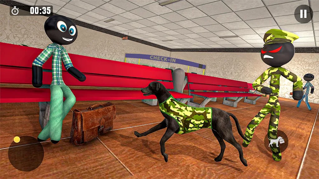 Stickman Army Dog Chase Crime Simulator Screenshot3