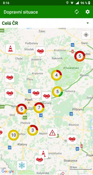 Dopravní situace aktuálně Screenshot1