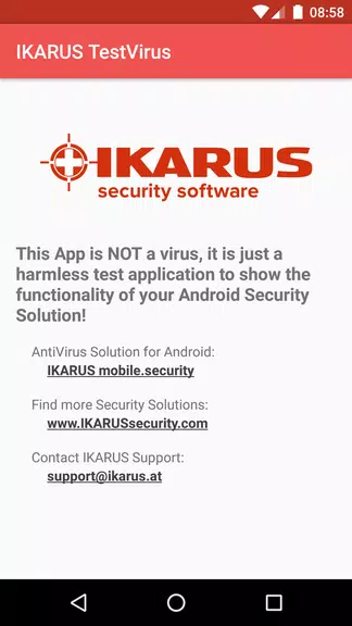 IKARUS TestVirus Screenshot1