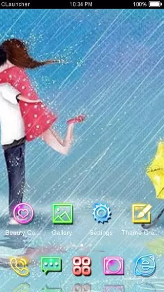 Cartoon Couple Sweet Theme HD Screenshot2