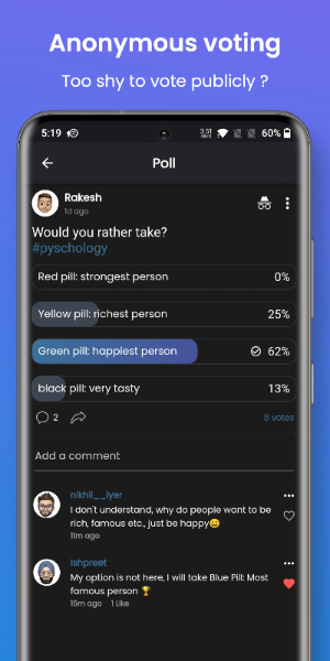 Opino - Social App for Polls Screenshot1