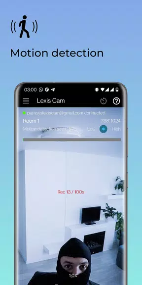 Lexis Cam, Home security app Screenshot3