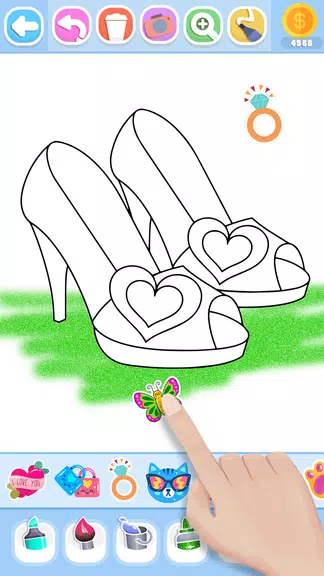 Glitter Beauty Coloring Pages Screenshot2