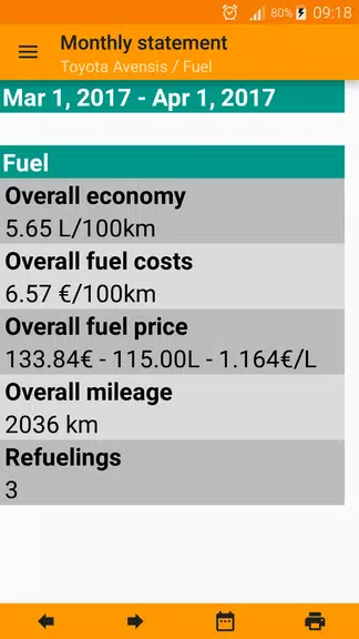 Refueling database Screenshot4