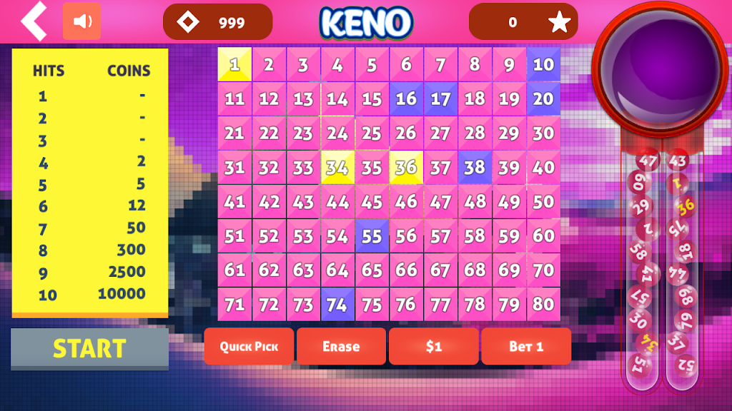 Keno Cleopatra Screenshot3