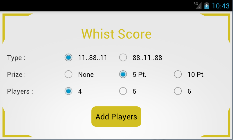 Whist Score Screenshot1