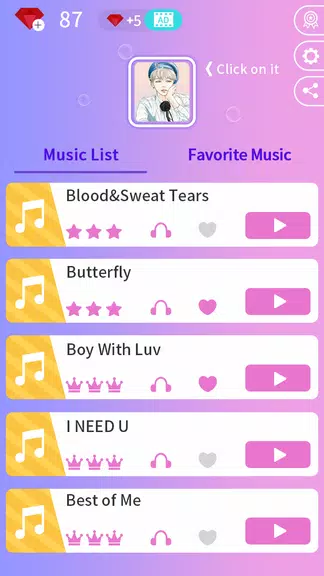 Kpop Music Game - Dream Tiles Screenshot1