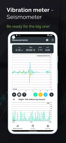 Vibration meter - Seismometer Screenshot1