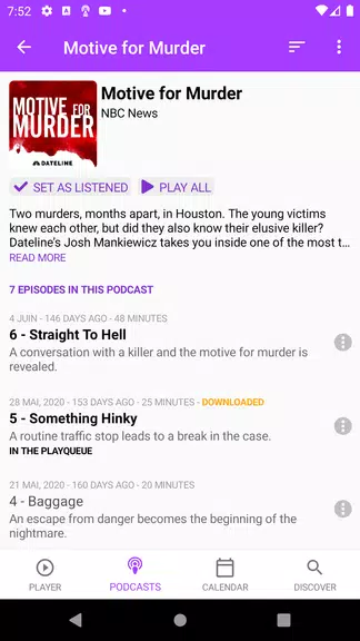 Podcasts Player and tracker Screenshot2