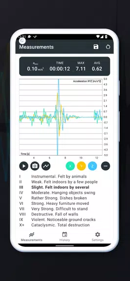 Vibration meter - Seismometer Screenshot2