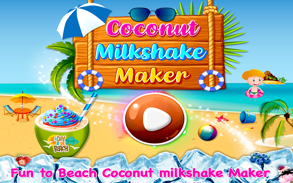 Coconut Milkshake Maker - Beach Party Cooking Game Screenshot1