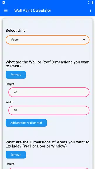 Wall Paint Calculator Screenshot1