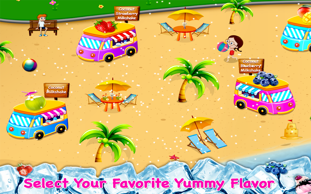 Coconut Milkshake Maker - Beach Party Cooking Game Screenshot2