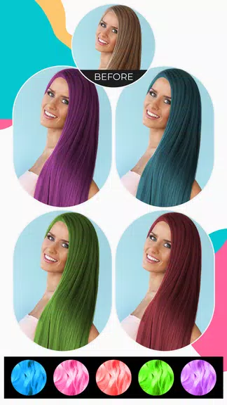 Hair Color Changer Editor Screenshot2