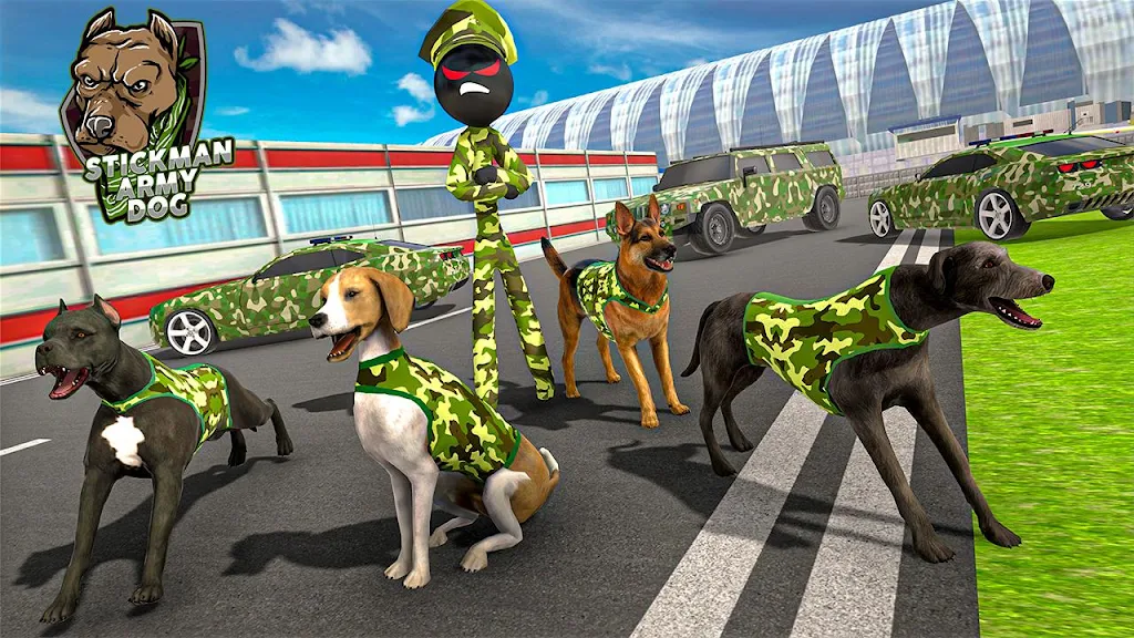 Stickman Army Dog Chase Crime Simulator Screenshot1