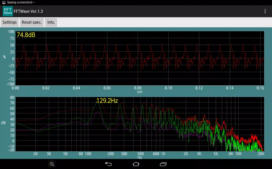 Sound monitor FFTWave Screenshot2