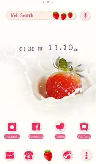 Strawberry Milk Crown Theme Screenshot1