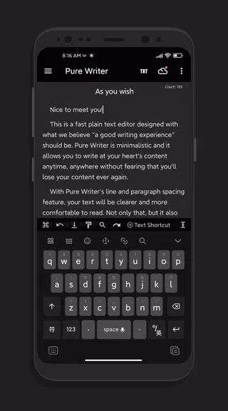 Pure Writer - Writing & Notes Screenshot1