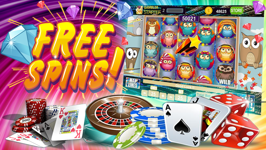 FREE: Crazy Owl Slot Vegas Slots Machines by UK SLOTS GAMES Screenshot1