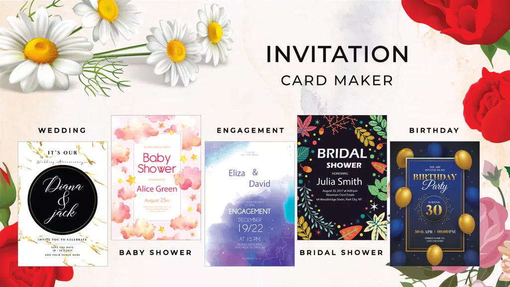 Invitation Card Maker & Ecards Screenshot1