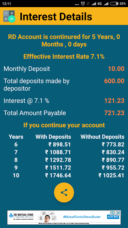 Postoffice Interest Calculator Screenshot2