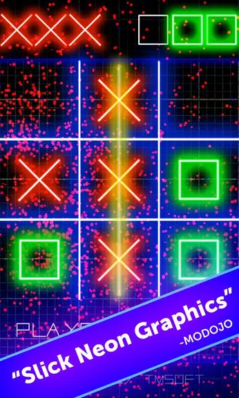 Tic Tac Toe Glow by TMSOFT Screenshot1