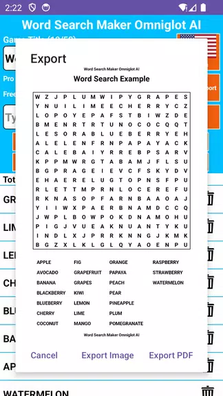 Word Search Maker Omniglot Screenshot2