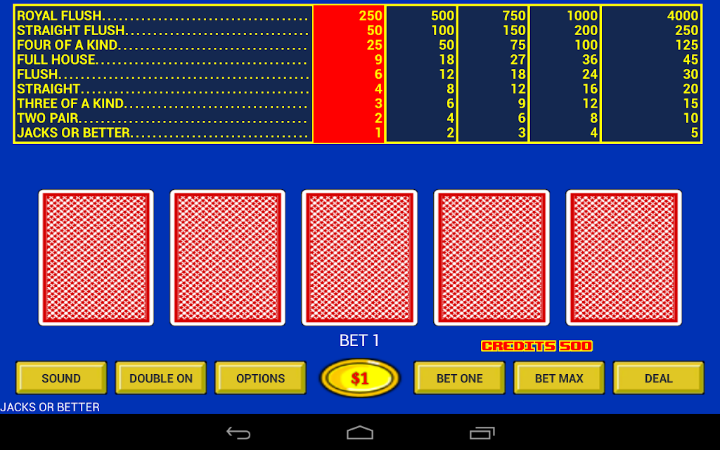 Jacks Or Better - Video Poker by Phonato Studios Pvt. Ltd. Screenshot1