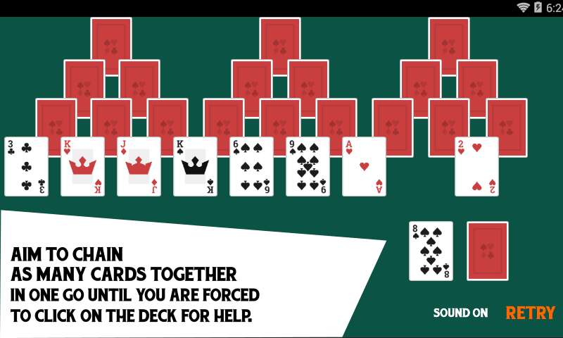 Tri Peaks Free Card Game Screenshot3