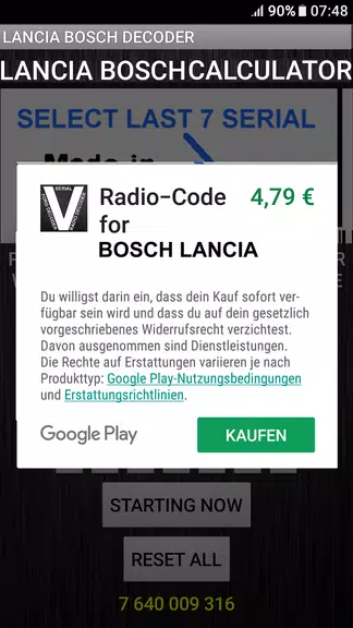 Bosch Lancia Radio Code Decode Screenshot3