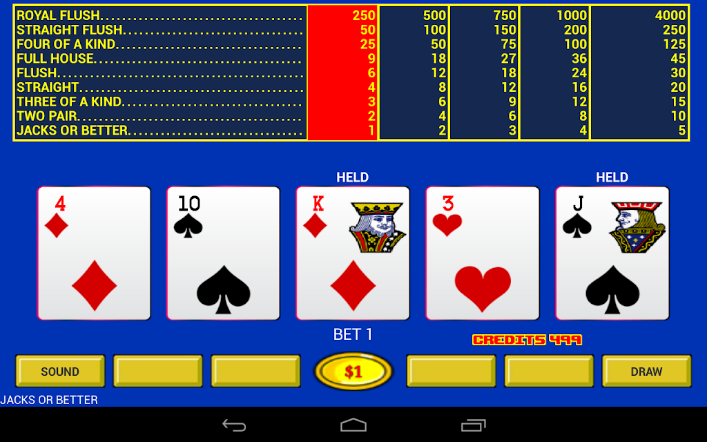 Jacks Or Better - Video Poker by Phonato Studios Pvt. Ltd. Screenshot2